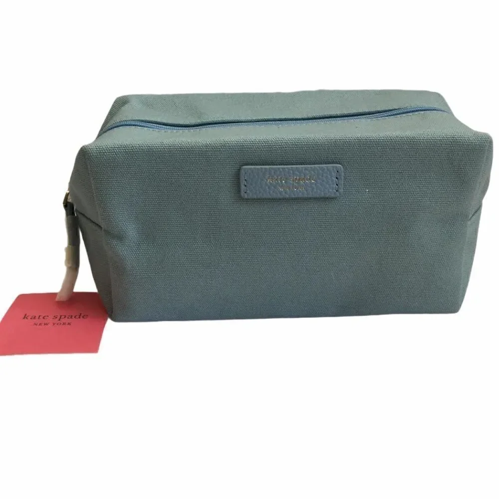 NWT Kate Spade Light Blue Cosmetic Bag in One Size